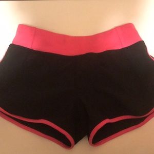 Black shorts with pink outline